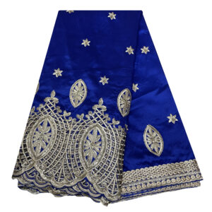 YQOINFKS George Lace Fabric Embroidery Mesh African Lace Fabric New Silk Sequin Lace 5 Yards Sewing Crafts Blue Purple White